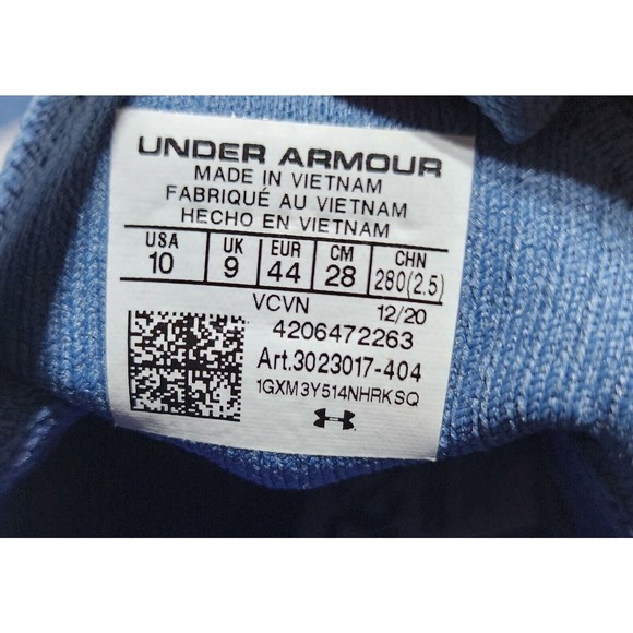 New Under Armour Mens HOVR Phantom 2 Running Shoes Blue  Size 10 US/9 UK/44 EURO - Picture 10 of 10